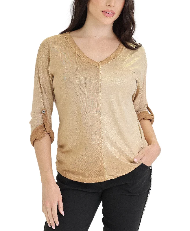 Knitted Design Shimmer Top