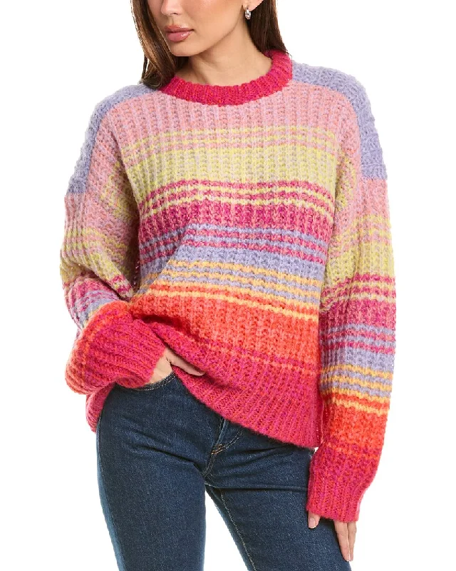 Creative Prints Velvet by Graham & Spencer Brandy Striped Alpaca-Blend Sweater