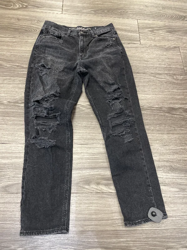 European And American Style Jeans Boyfriend By American Eagle In Black, Size: 6