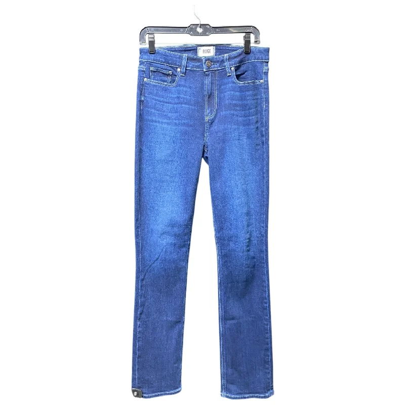 Unique Design Jeans Designer By Paige In Blue Denim, Size: 8
