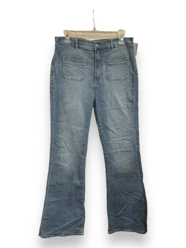 Relaxed Clothing Jeans Flared By Loft In Blue, Size: 10