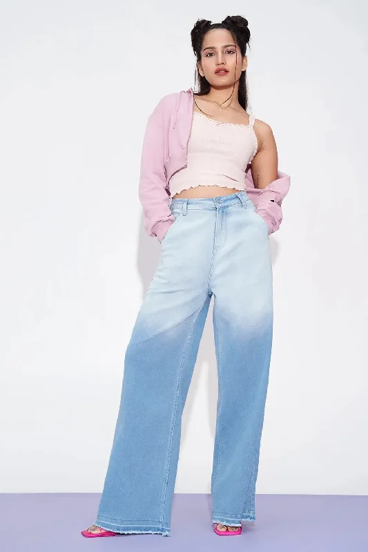 Classic Series Oceanic Ombre Wide Leg Jeans