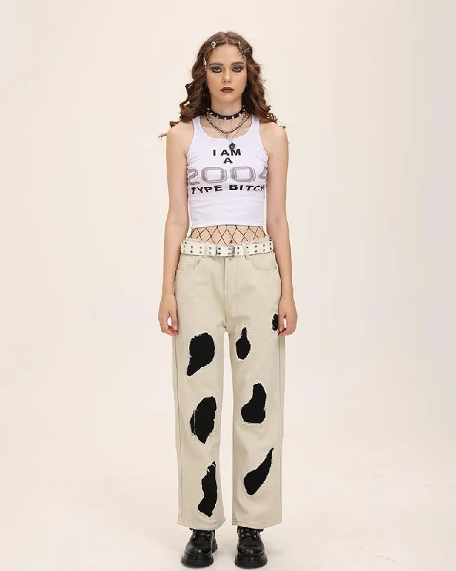 Street Fashion Vacuum Portals High Waisted Jeans