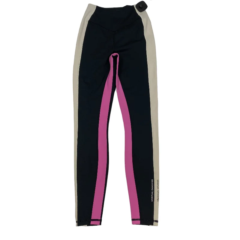 Must-have For Autumn And Winter Black Athletic Leggings Spiritual Gangster, Size Xs