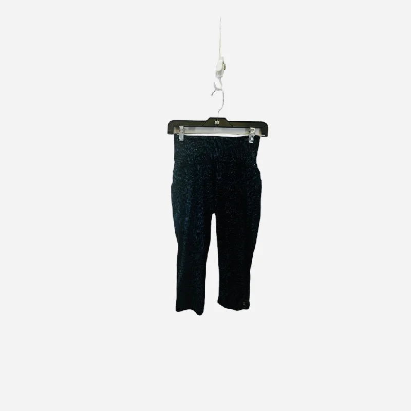 Modern Tailoring Black & Blue Athletic Leggings Capris Lululemon, Size 4