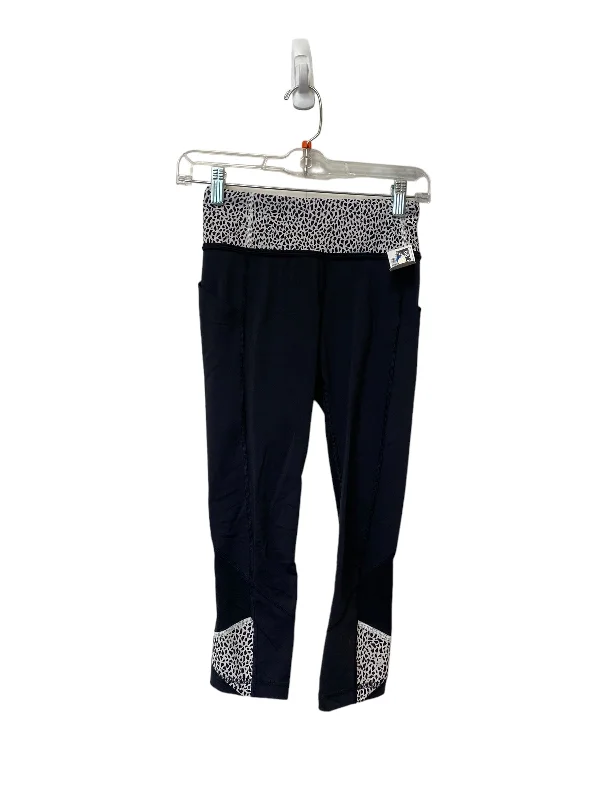 Elegant Fit Black & White Athletic Leggings Lululemon, Size 2
