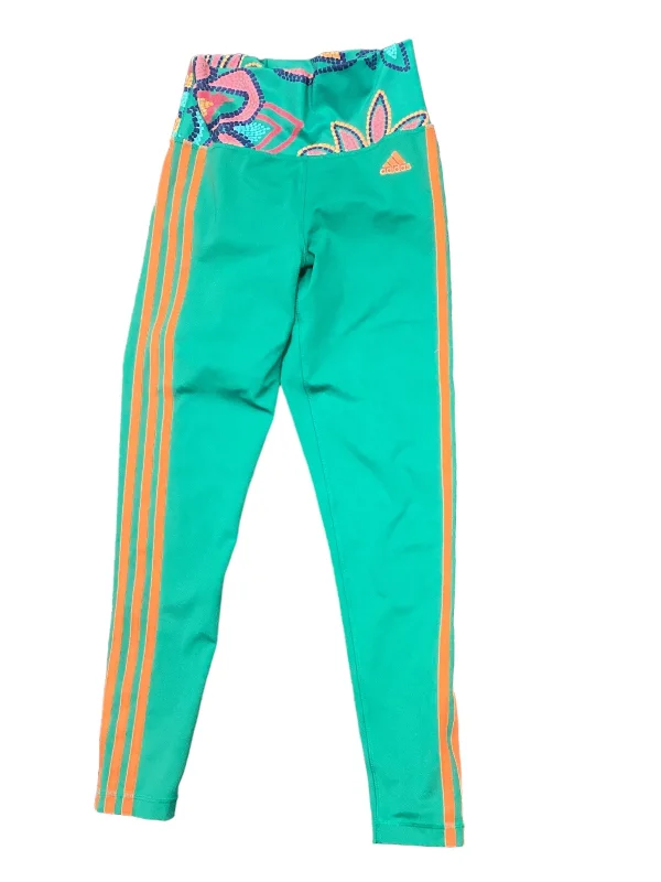 Outdoor Trend Green Athletic Leggings Adidas, Size S