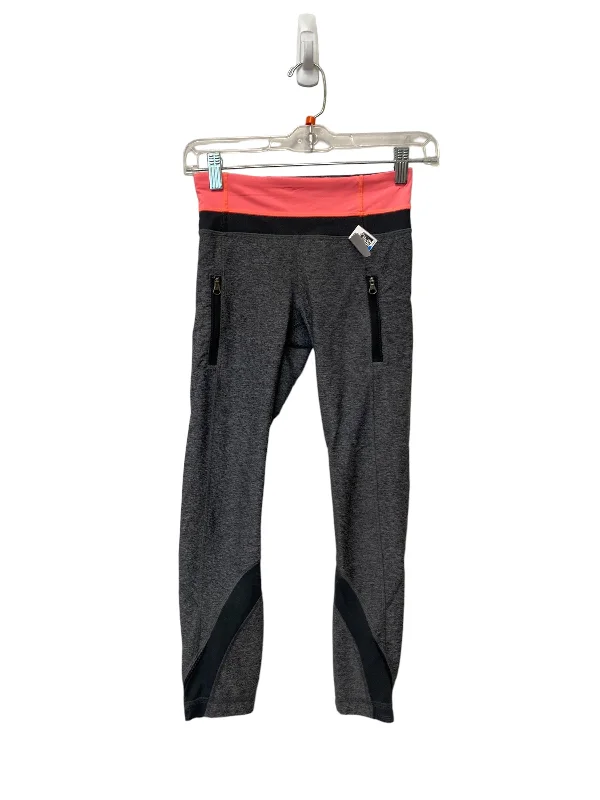 Cozy Lounge Wear Grey & Pink Athletic Leggings Lululemon, Size 2