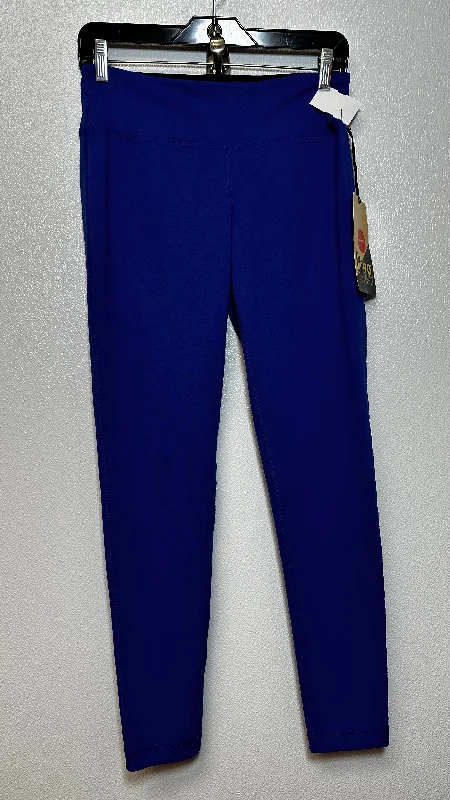 Classic Color Royal Blue Athletic Leggings 90 Degrees By Reflex, Size S
