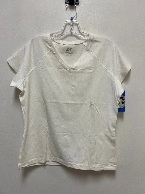 Lively And Youthful Athletic Top Short Sleeve By Pro Spirit In White, Size: L