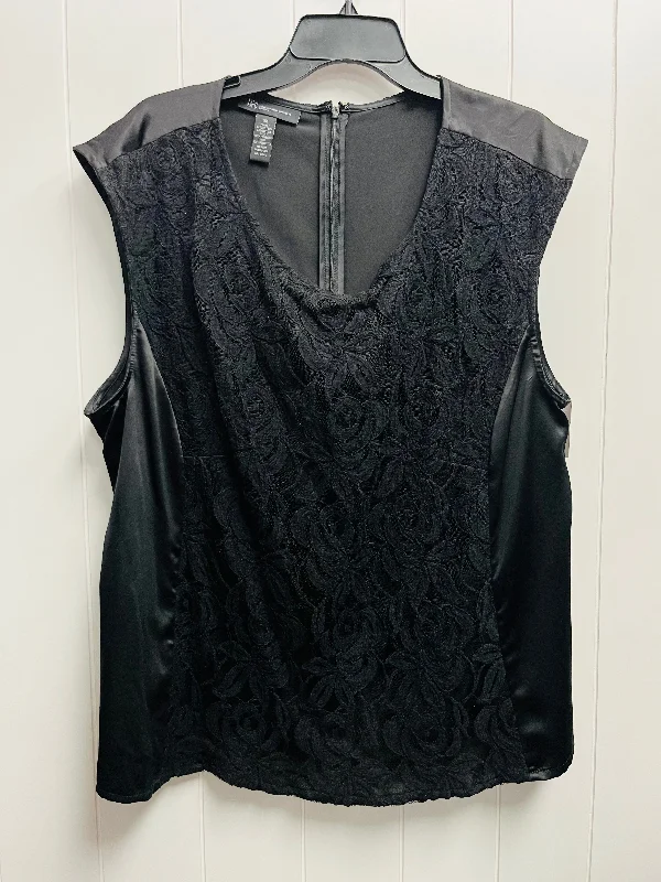 Dessert Matching Black Top Short Sleeve Inc, Size 3x