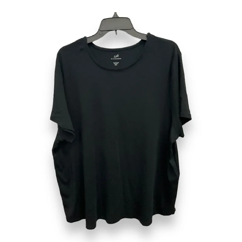 Fresh And Natural Black Top Short Sleeve J. Jill, Size 3x