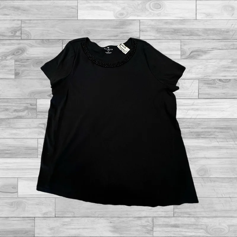 Personalized Clothing Black Top Short Sleeve Talbots, Size 3x