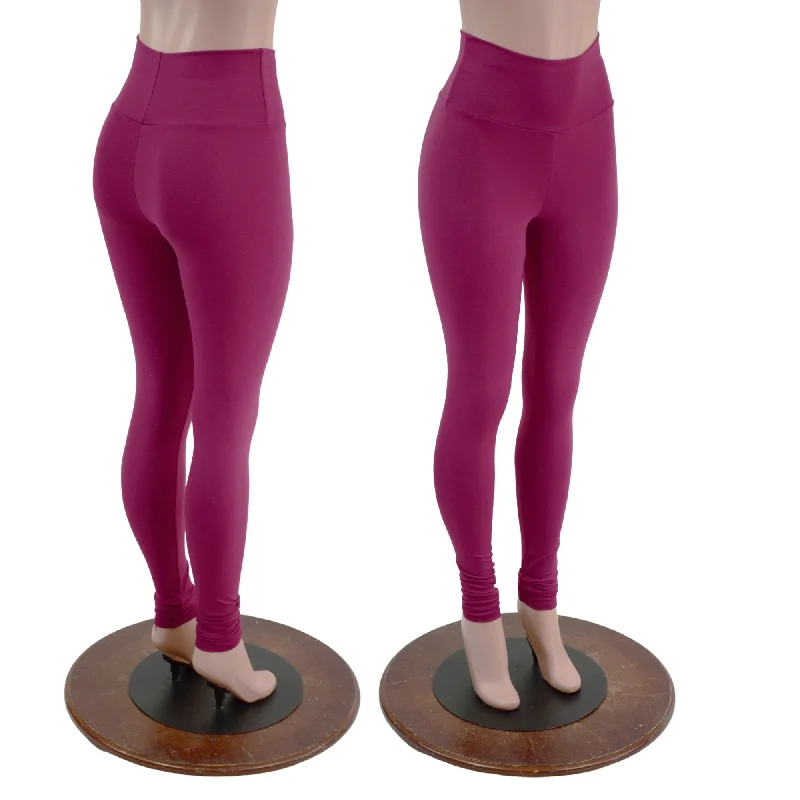 Simple Elegance Bordeaux Zen High Waist Leggings READY to SHIP
