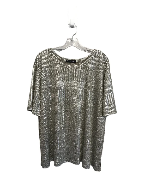 Fashion Concept Gold Top Short Sleeve By Kim & Cami, Size: 3x