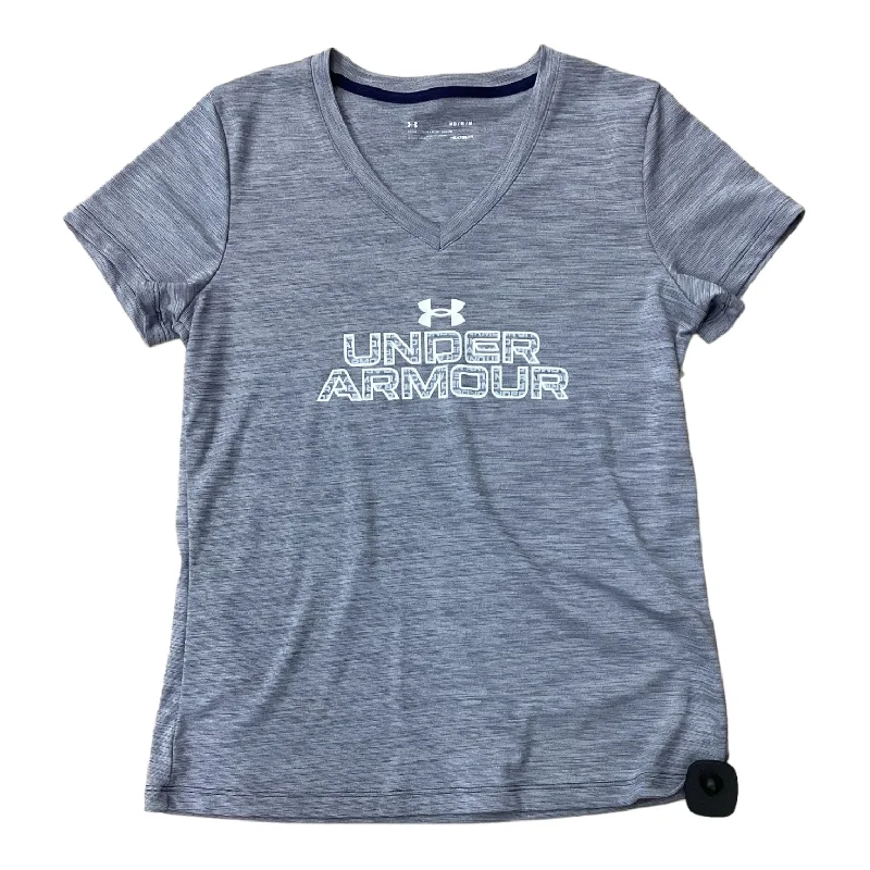 Carefree Grey Athletic Top Short Sleeve Under Armour, Size M