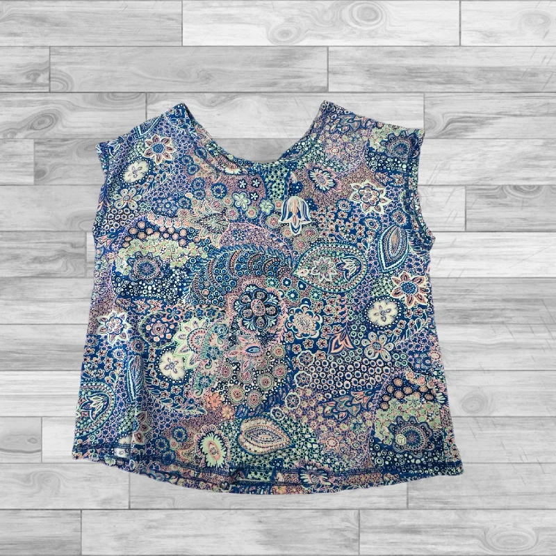 Elegant And Casual Multi-colored Top Short Sleeve Talbots, Size 2x