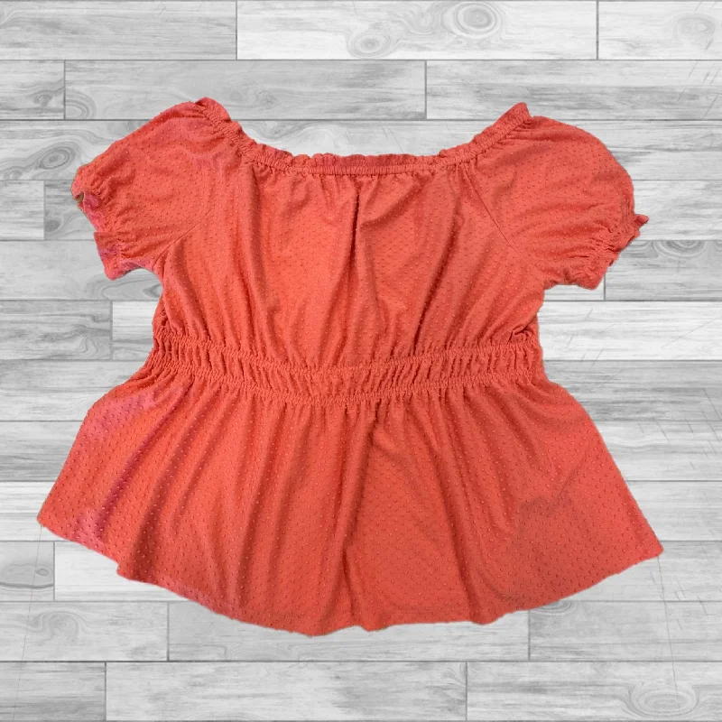 Street Cool Orange Top Short Sleeve Lane Bryant, Size 3x