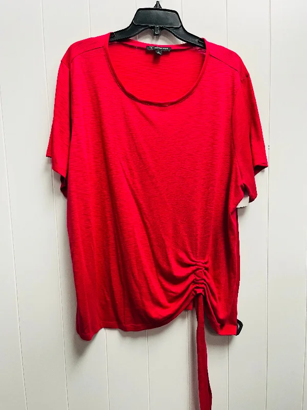 Fashion Elements Pink Top Short Sleeve Inc, Size 3x