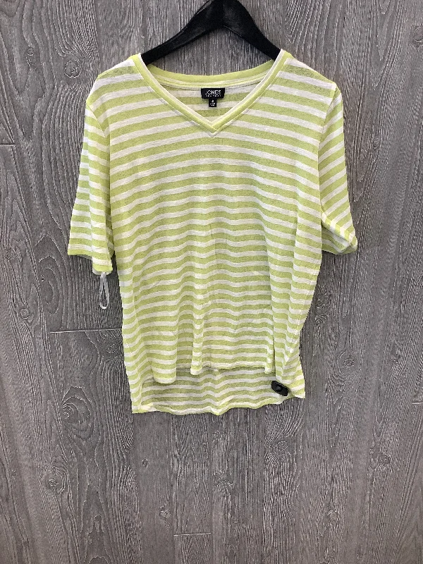 Celebrity Picks Striped Pattern Top Short Sleeve Jones New York, Size 1x
