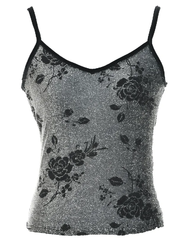 Luxury Fashion Lurex Evening Top - S