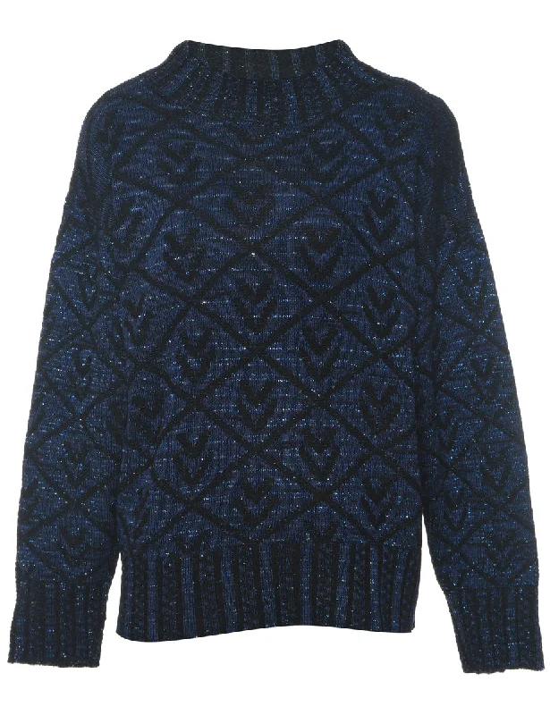 Chic Outfits Lurex Thread Pattern Jumper - L